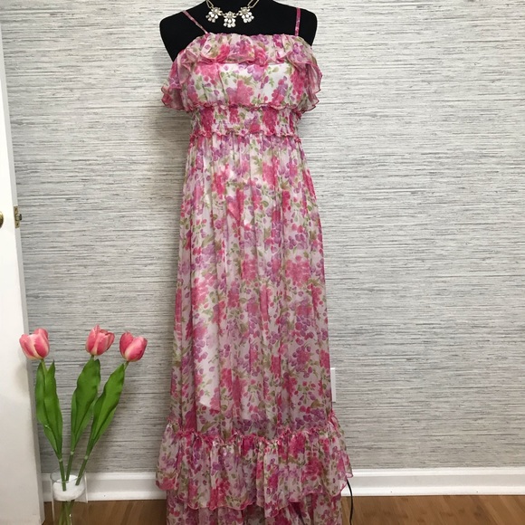 Miroa Dresses & Skirts - Miroa Maxi Floral Ruffles Dress Lined
